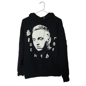 Black Bear Black 2021 US Tour Knit Pullover Hoodie‎ Sweatshirt Men's Size Medium